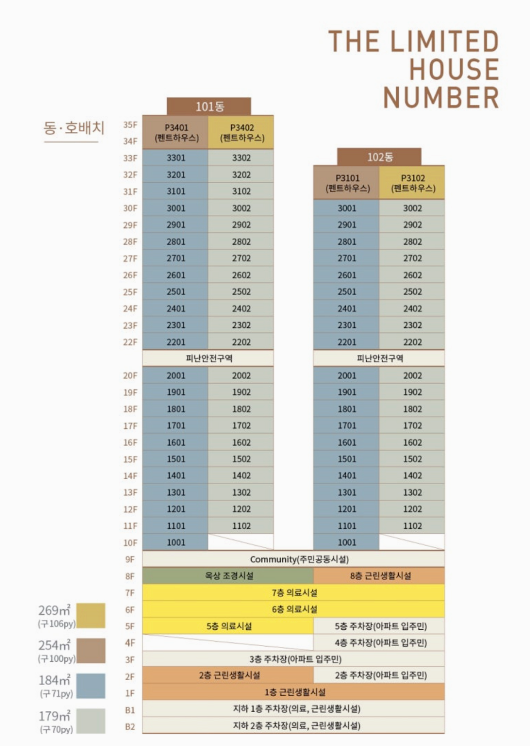 광주 더리미티드 동호수배치도